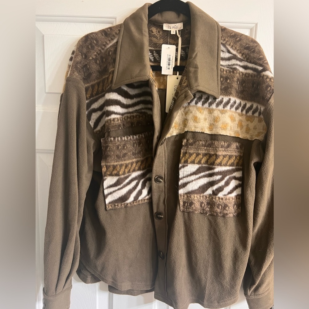 Animal print shacket